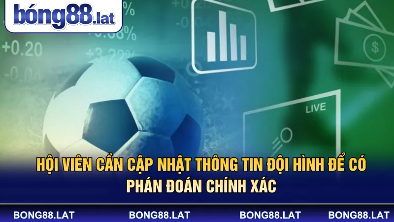 Hội viên cần cập nhật thông tin đội hình để có phán đoán chính xác 